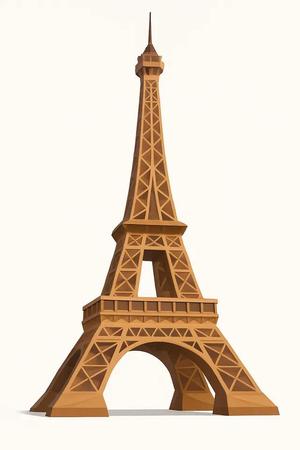 Torre Eiffel Low Poly