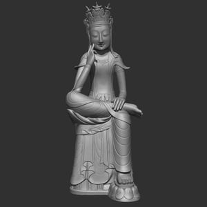 Gilt-bronze Maitreya in Meditation 78 3D print model
