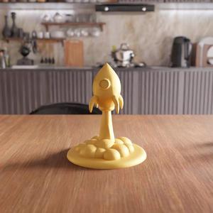 3D Rocket Takeoff Decor STL File – 3D Printed Gifts for Him, Office Decor, Digital File, Unique Home Decor, 3D Printing