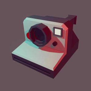 low poly poloroid