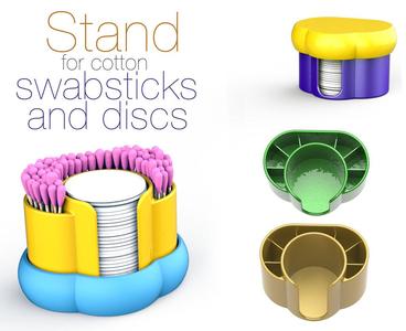 Stand for cotton swabsticks and discs V5.0