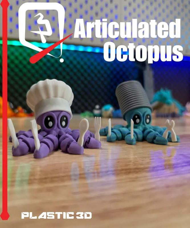 Articulated Octopus Chef   