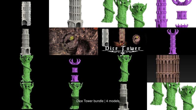 Dice Tower bundle 3D Model Collection