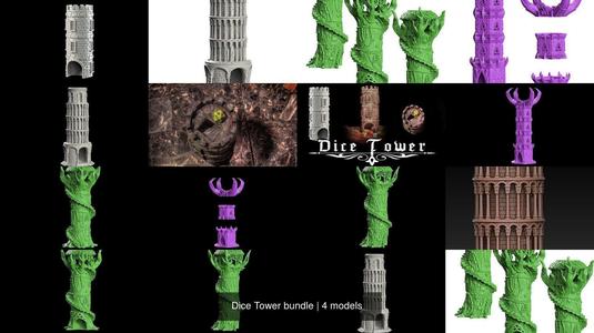 Dice Tower bundle 3D Model Collection