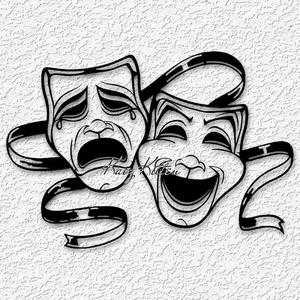 theater masks comedy and tragedy wall art mardi gras home decor