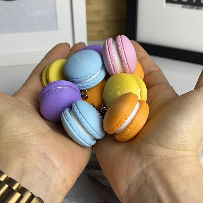 Clicky Macaron Keychain, Clicker Toy