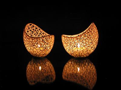 Filigree double wall tealight holder