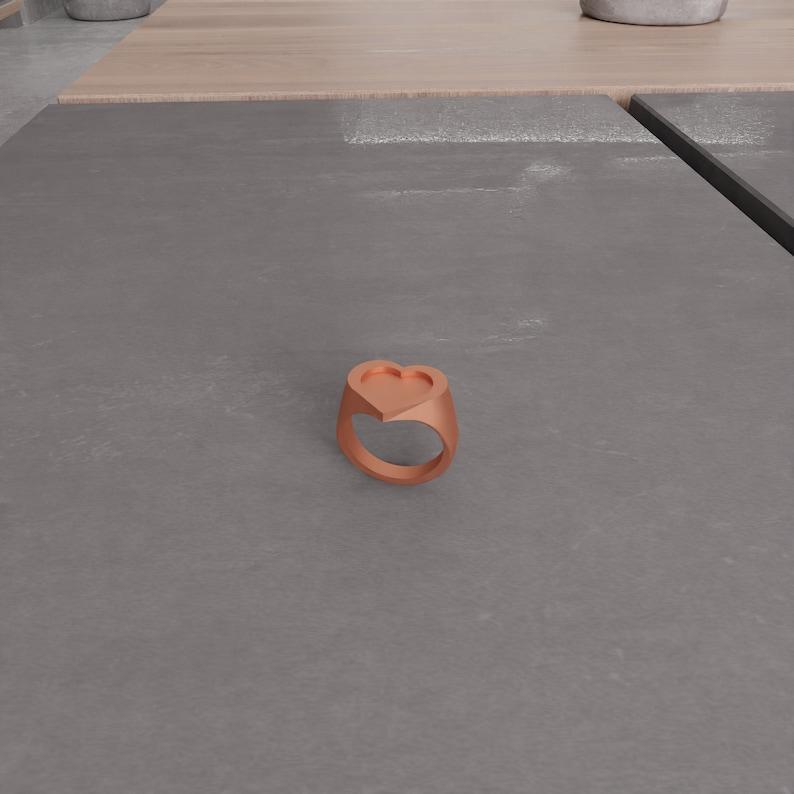3D Heart Ring Decor with 3D Stl File & Heart Decor, 3D Printing, Ring Jewelry, 3D Printed Decor, Heart Art, Valentine Art, Valentine Decor