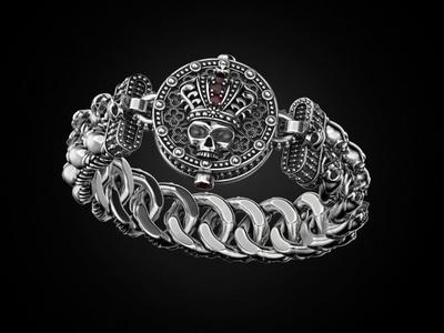 Bracelet for a real biker King skull