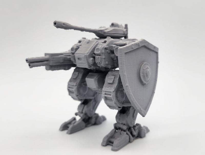 Bipedal Battle Mech with Shield