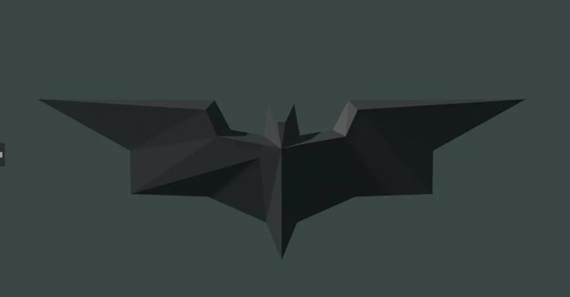 batlogo wall decoration (low poly)