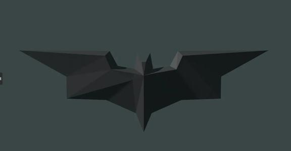 batlogo wall decoration (low poly)