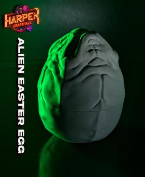 Alien Easter Egg - Aliens Fanart Xenomorph Facehugger Easter Decoration
