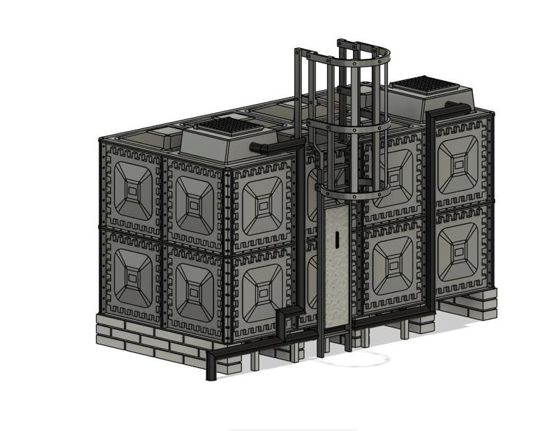 Model Railway Modern Depot 16000 Litre Water Tank