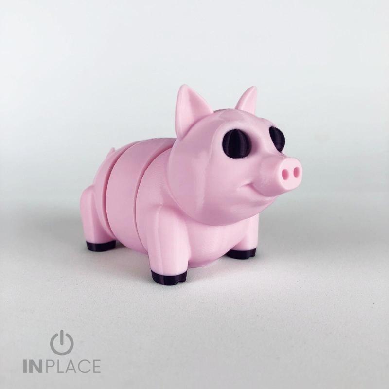 Cute Pig Articulated (dark eyes version)