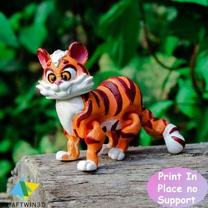 Print in Place Cute Flexy Tiger no supports
