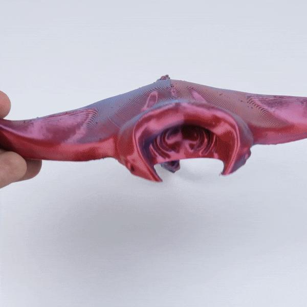 ARTICULATED MANTA RAY FISH PRINT-IN-PLACE