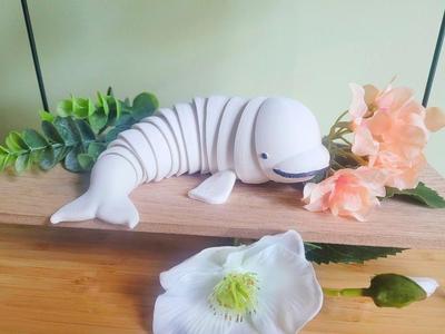 Wiggly Smi (Print-in-Place Articulated Fidget Beluga)