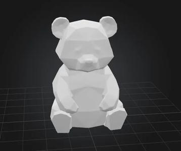 low poly panda