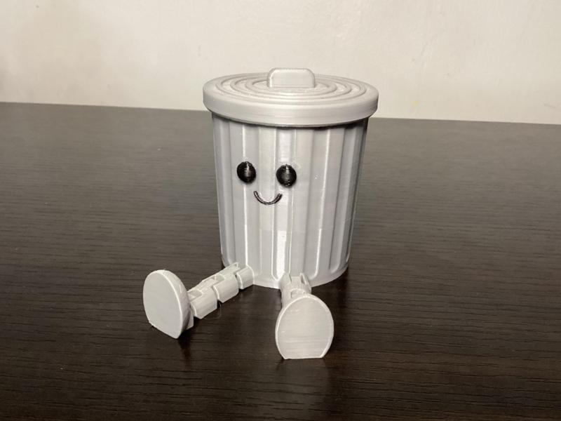 Articulated Garbage Can Buddy! Fun For Your Desk