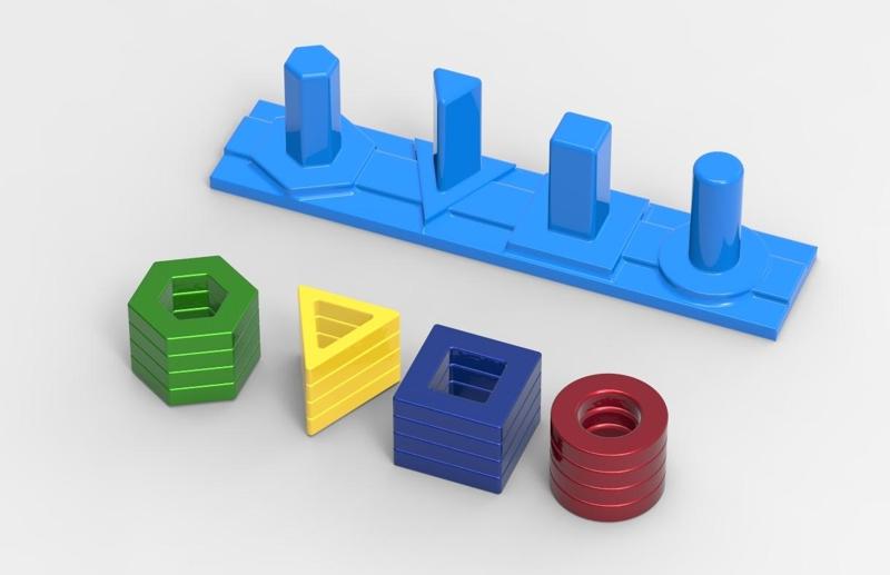 Fun Toy Shape Columns Puzzle