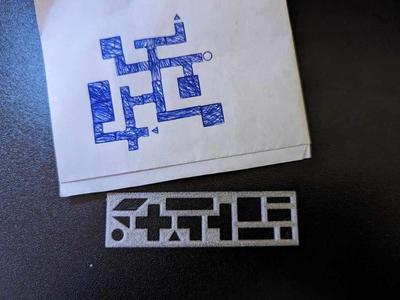 Stencil for making dungeon map without graph paper