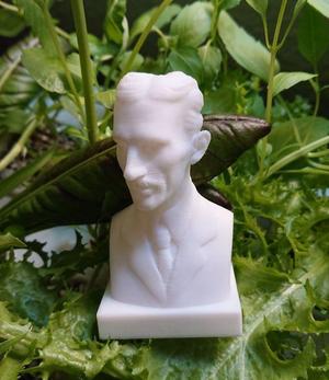 Tesla Bust with tiny plinth