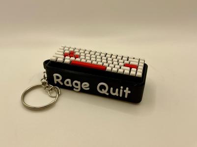 Rage Quit Keyboard Switch Clicker Keychain Fidget