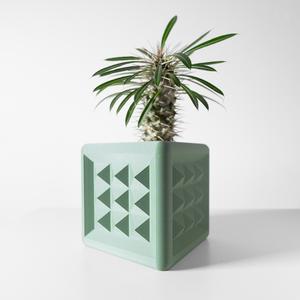 The Novo Square Planter Pot with Drainage Tray: Modern and Unique Home Decor for Plants