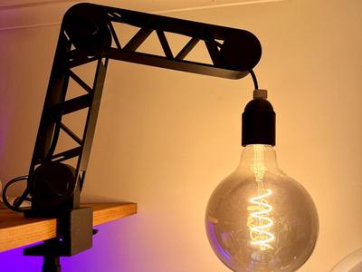 industrial shelf lamp – Clamp/Foot – Fully printed