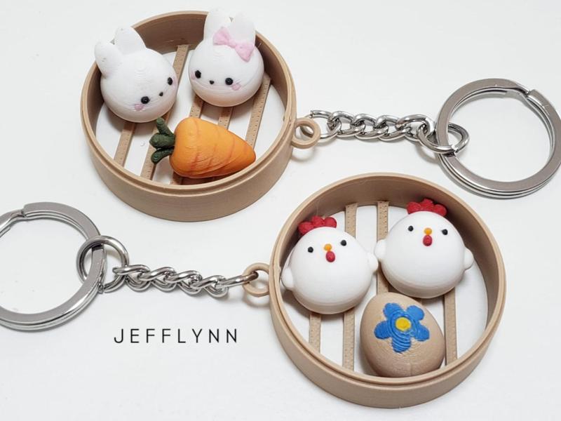 Easter Bun Fidget Keychain (Dim Sum)