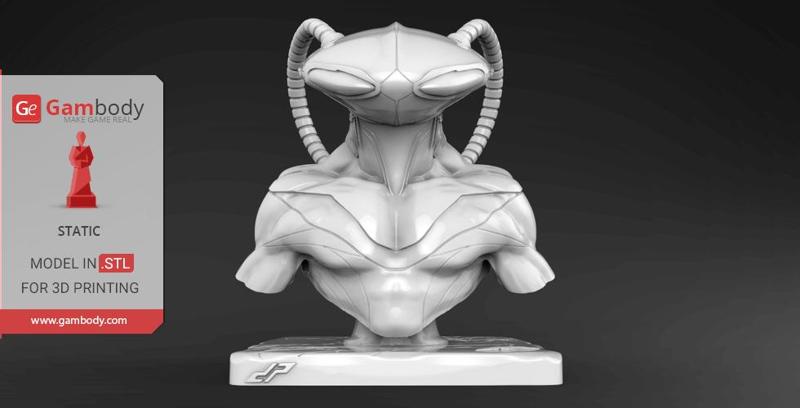 Black Manta Bust 3D Miniature | Static