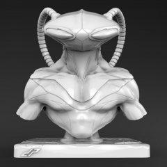 Black Manta Bust 3D Miniature | Static