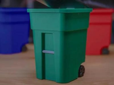 Miniature Rolling Trash Can Organizer