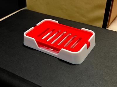 Elegant and Minimalist Soap Dish and Sponge Holder (Drainable, Double-Layered, Multiple Styles Available)