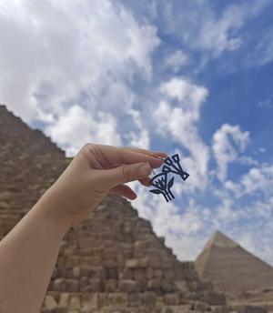 Egypt Earrings – Lotus and Ha Symbols – Upper and Lower Egypt