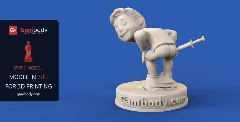 Vault Boy Fallout STL files for 3D Printing | Static Model