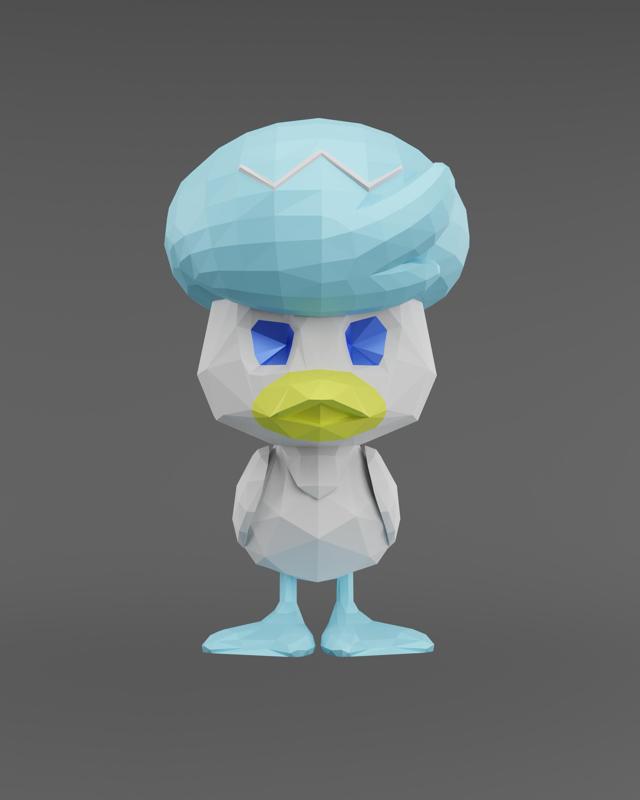 Low Poly Quaxly – Fan Art