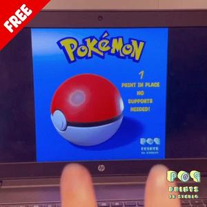 FREE PIKACHU inside POKEBALL Print In Place