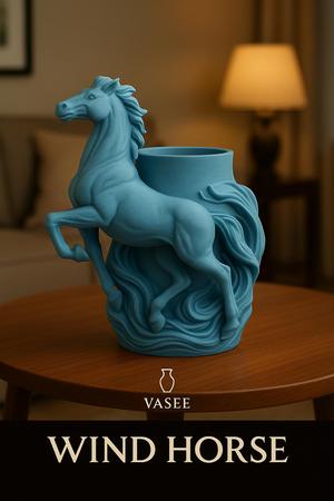 Vase Art – horse organizer pot with noble motion