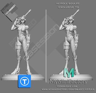 Overwatch – Widowmaker – Full character – Low poly. Hi-Poly version in Description