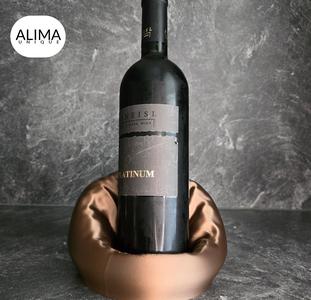 Bean bag as a wine bottle holder
