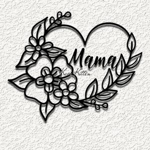 mama heart a wall art home decor