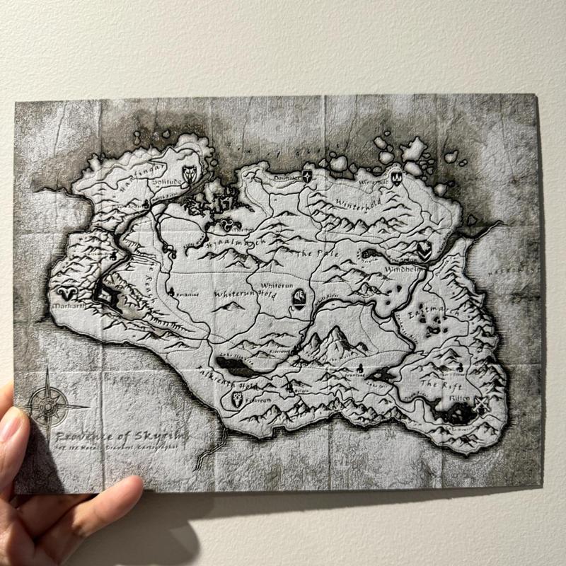 Skyrim Map – HueForge Print (0.2mm Nozzle)