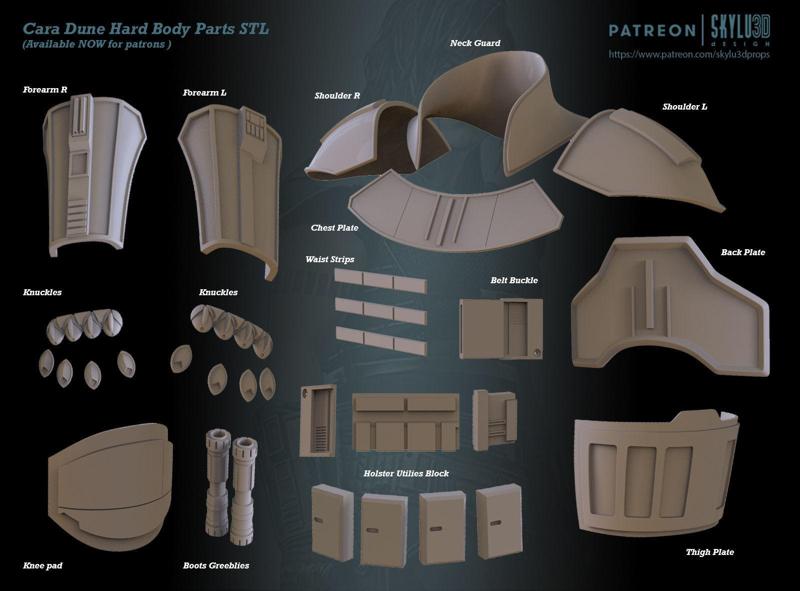 Cara Dune Body Hard Armor Print ready STL