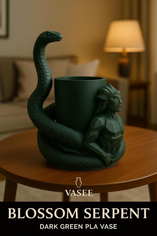 Vase Art – snake organizer pot with flowing lines