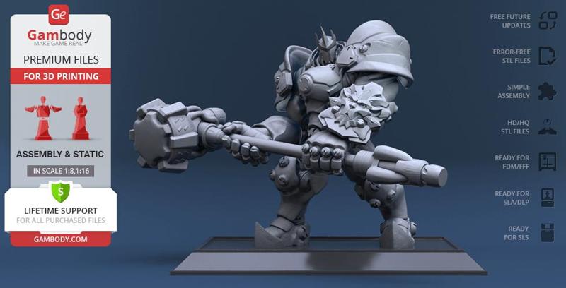 Reinhardt 3D Printing Figurine | Assembly