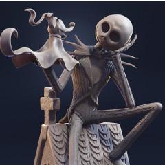 Jack Skellington & Zero 3D Printing Figurines in Diorama | Assembly