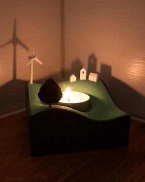 Candlelight Valley // Miniature Landscape Tealight Candle Holder