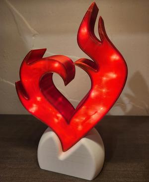 GHOP Heart on Fire Lamp